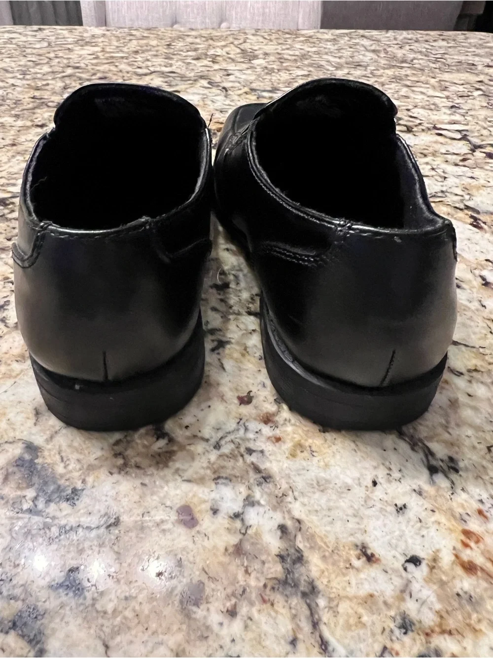 Sonoma Black Leather Slip-On Loafers for Men